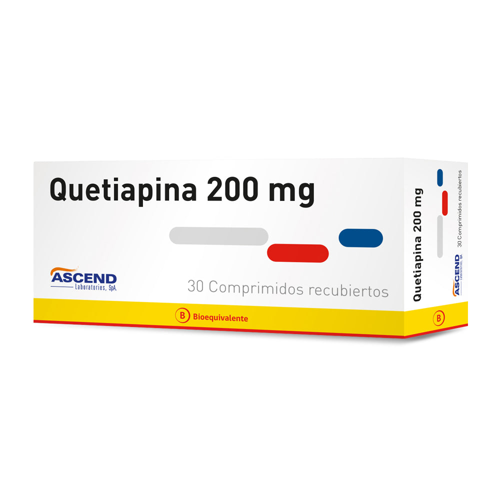 Quetiapina Comprimidos 200 mg x 30 Ascend