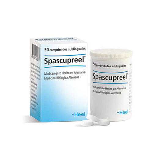 Spascupreel Comprimidos x 50 Heel (Citrullus Colocynthis D4 / Ammonium Bromatun D4 /Atropinum Sulfuricum D6 / Veratrum Album D6 / Magnesium Phosphoricum D6)