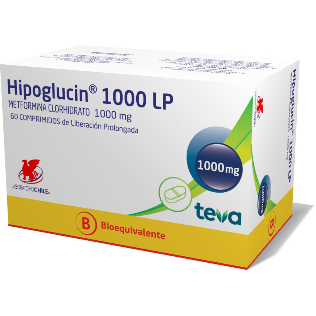 Hipoglucin Lp Comprimidos 1000 mg x 60 (Metformina)
