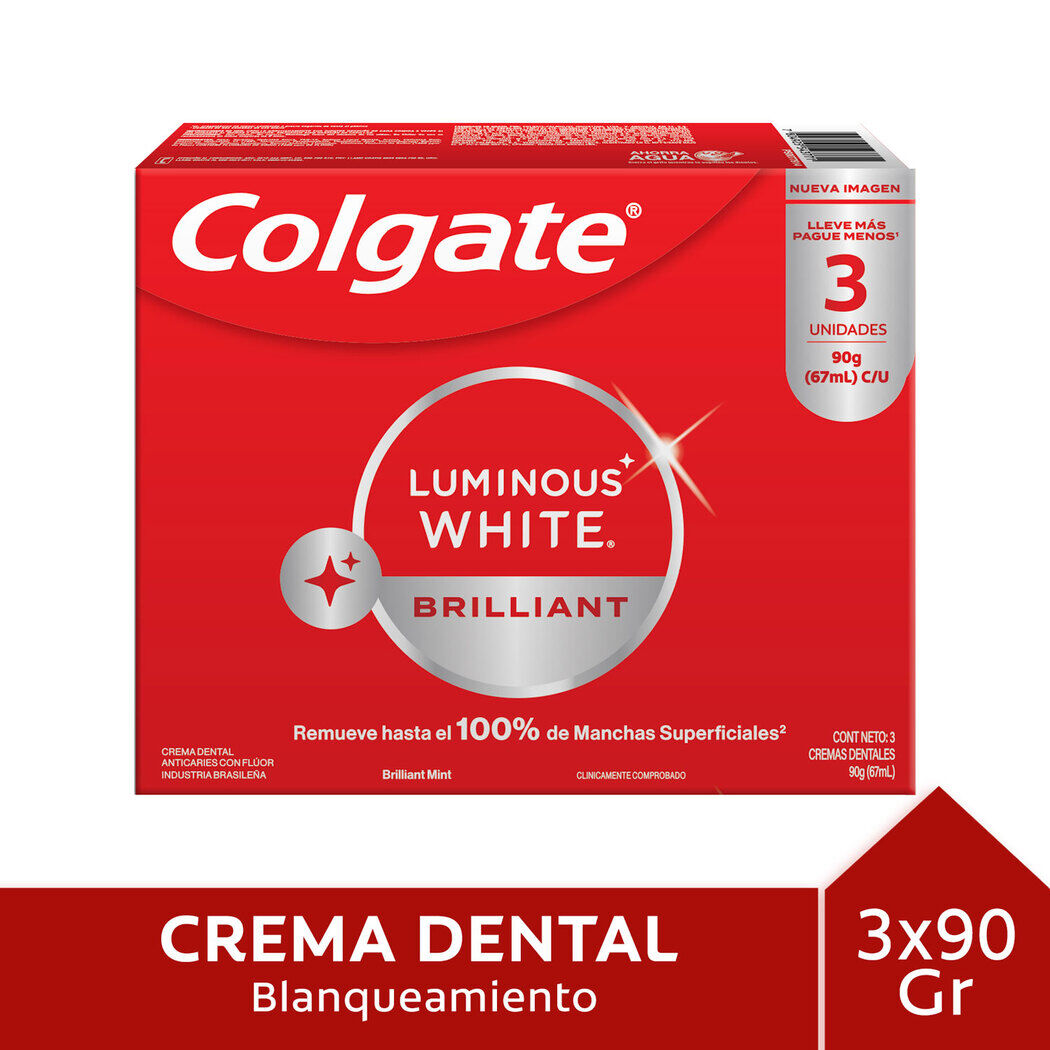 Colgate Luminous White Crema Dental x 90 Gr (Crema Dental Adulto)