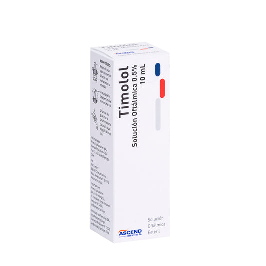 Timolol Solución Oftálmica 0,5% x 10 ml Ascend