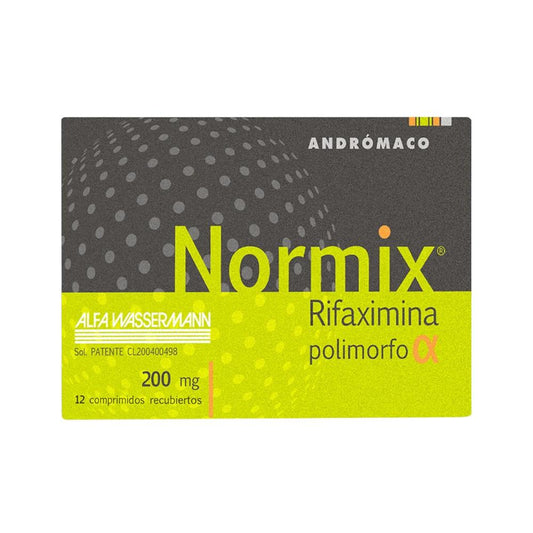 Normix Tabletas 200 mg x 12 (Rifaximina)