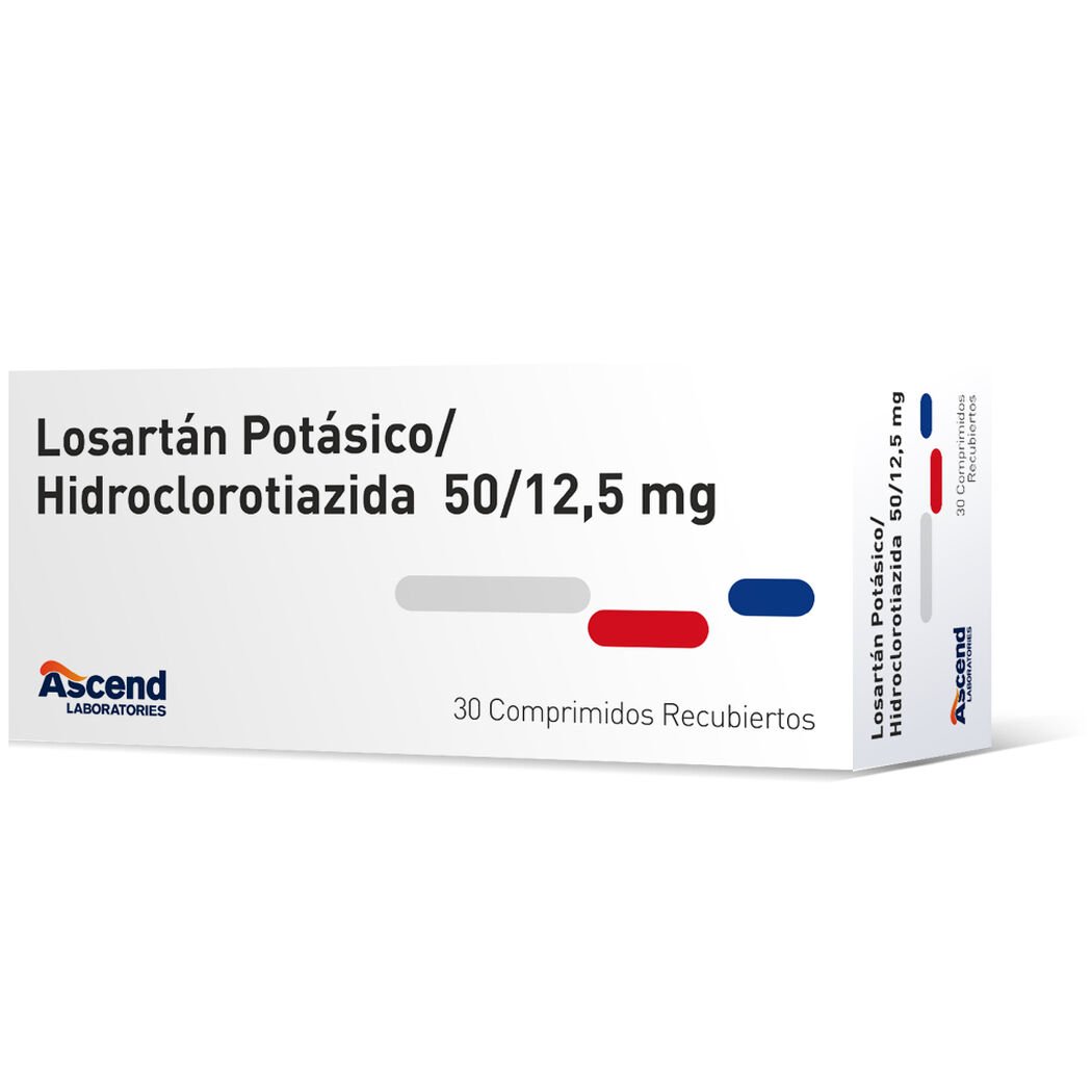 Losartan+Hctz Comprimidos 50/12,5 x 30 Ascend (Losartan/Hidroclorotiazida)