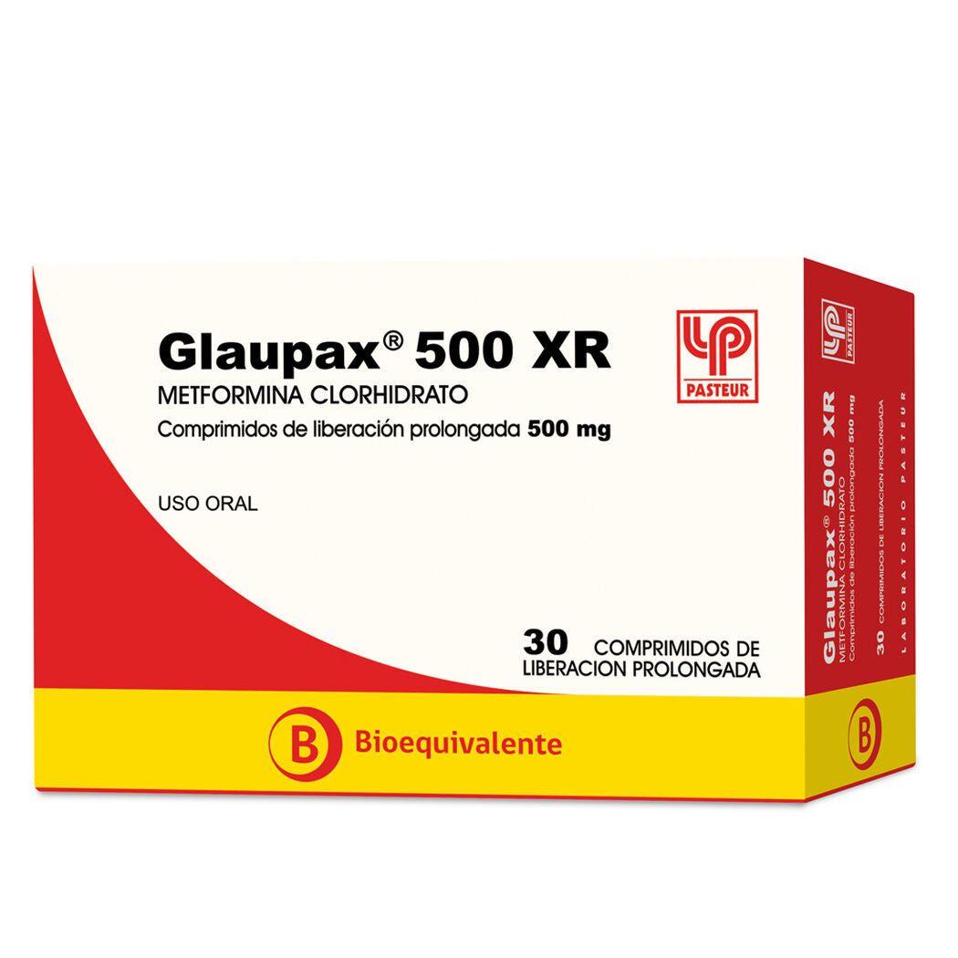 Glaupax Xr Comprimidos 500 mg x 30 (Metformina)