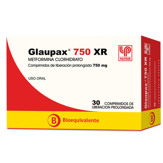 Glaupax Xr Comprimidos 750 mg x 30 (Metformina)