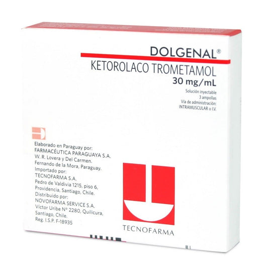 Dolgenal Amp 30 mg x 3 Amp (Ketorolaco)