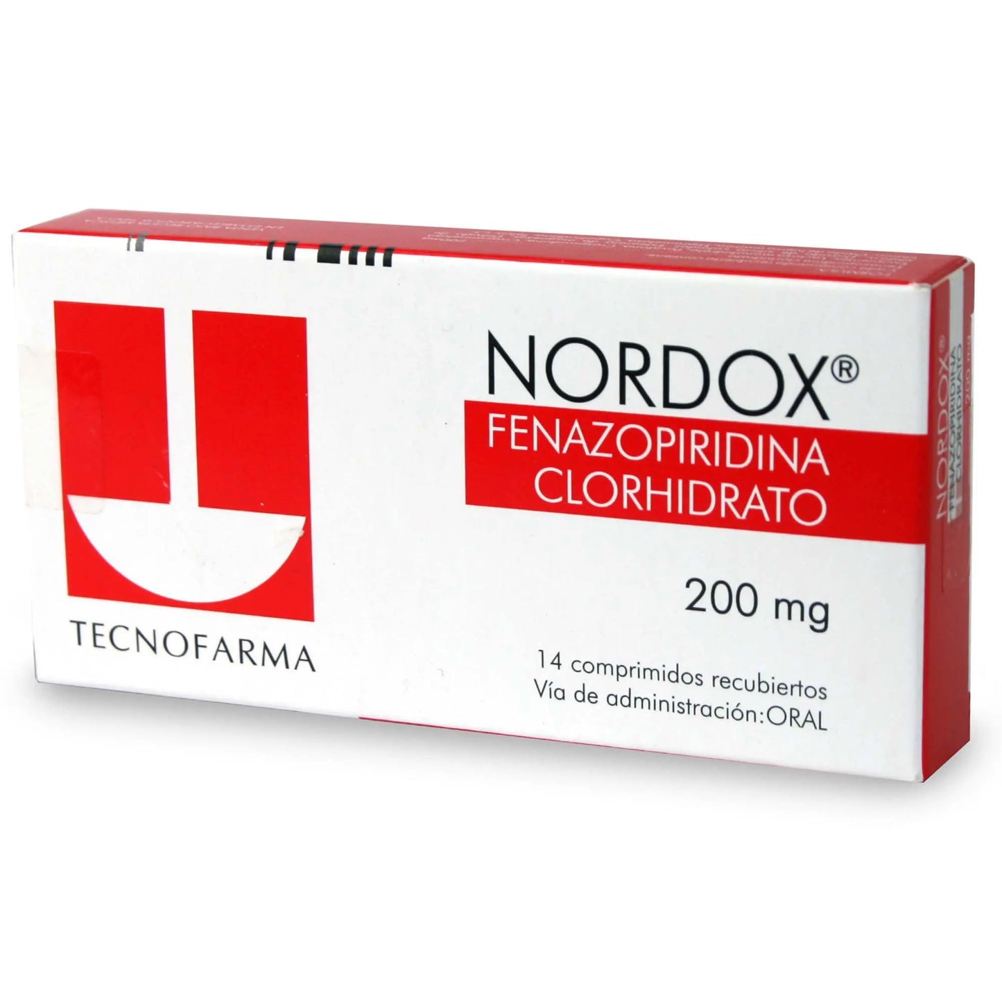 Nordox Comprimidos 200 mg x 14 (Fenazopiridina)