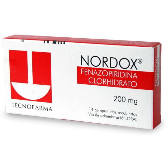 Nordox Comprimidos 200 mg x 14 (Fenazopiridina)