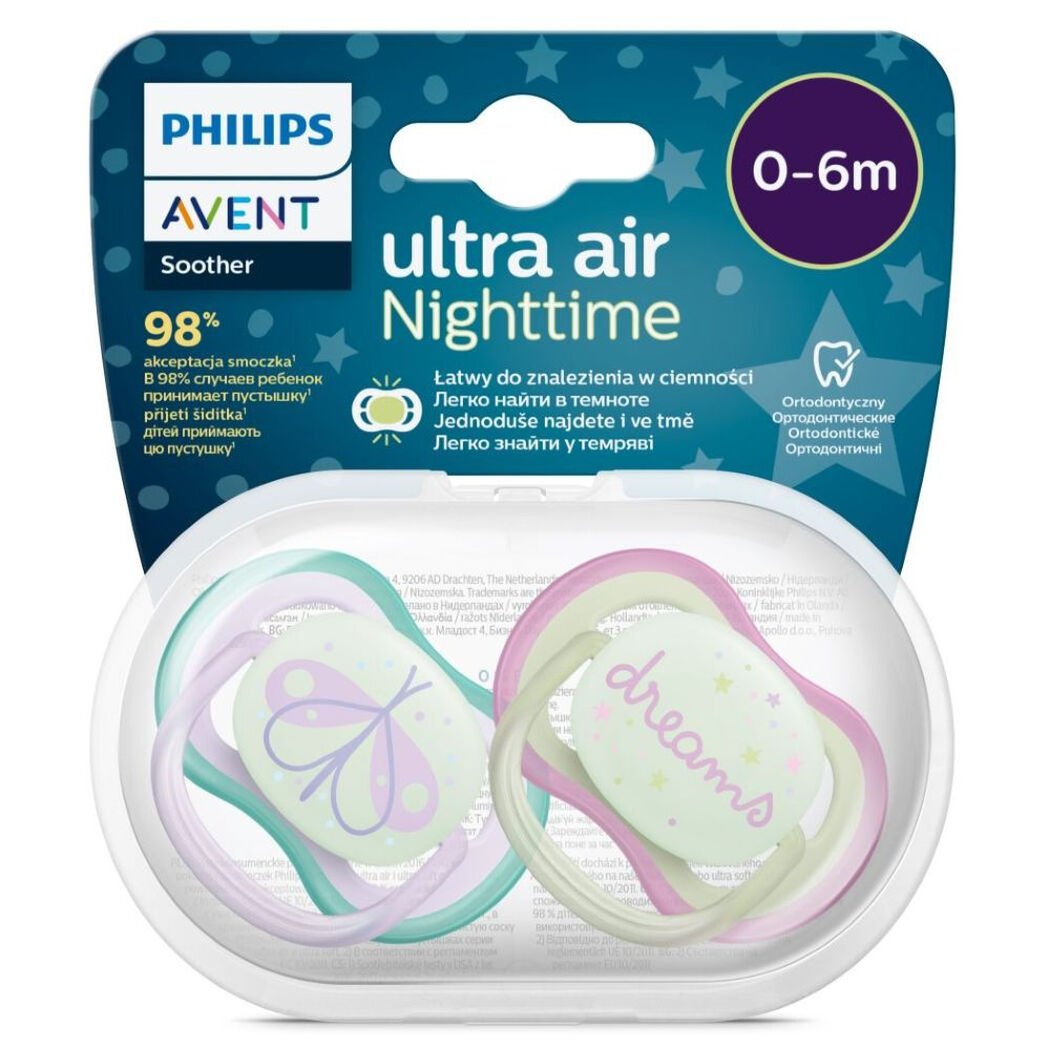 Avent Chupete Ultra Soft 0-6M Niño x 2 Unidades