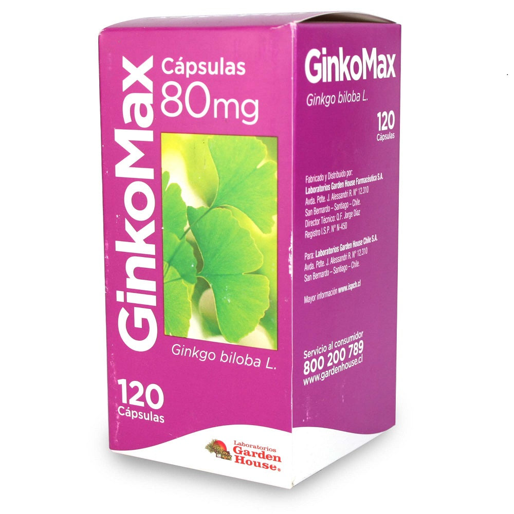 Ginkomax Cápsulas 80 mg x 120 (Ginkgo Biloba)