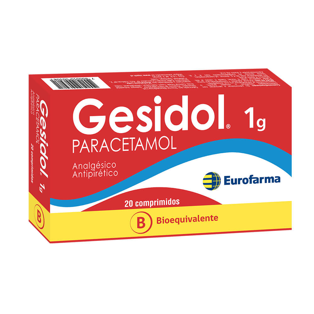 Gesidol Comprimidos 1 Gr x 20 (Paracetamol)