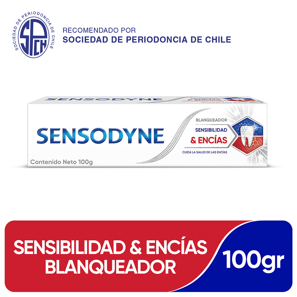 Sensodyne Crema Dental Sensibilidad & Encias Blanqueador x 100 Gr (Crema Dental Adulto)