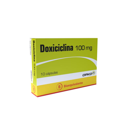 Doxiciclina Cápsulas 100 mg x 10 Opko