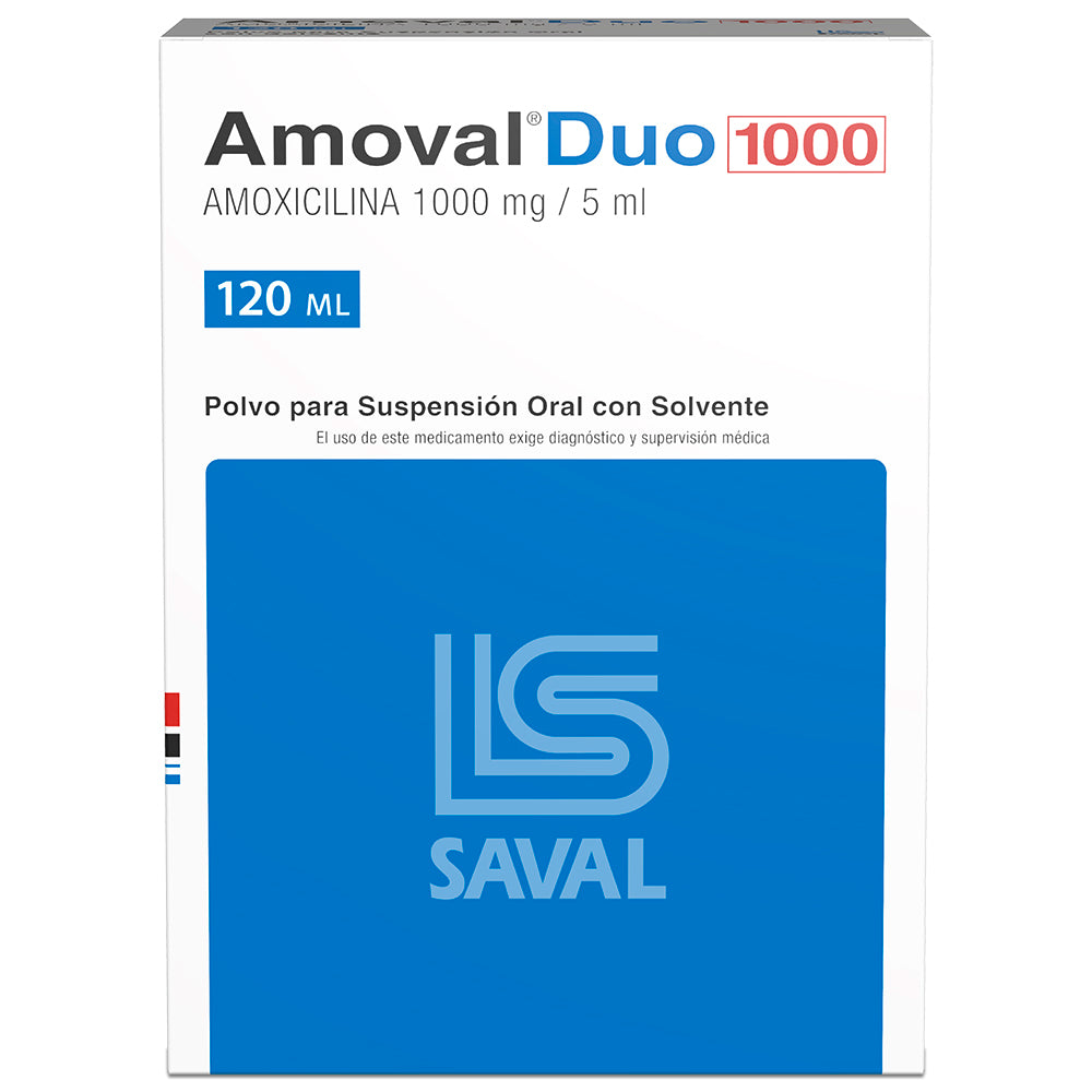 Amoval Duo Sus 1000 mg x 120 ml (Amoxicilina)