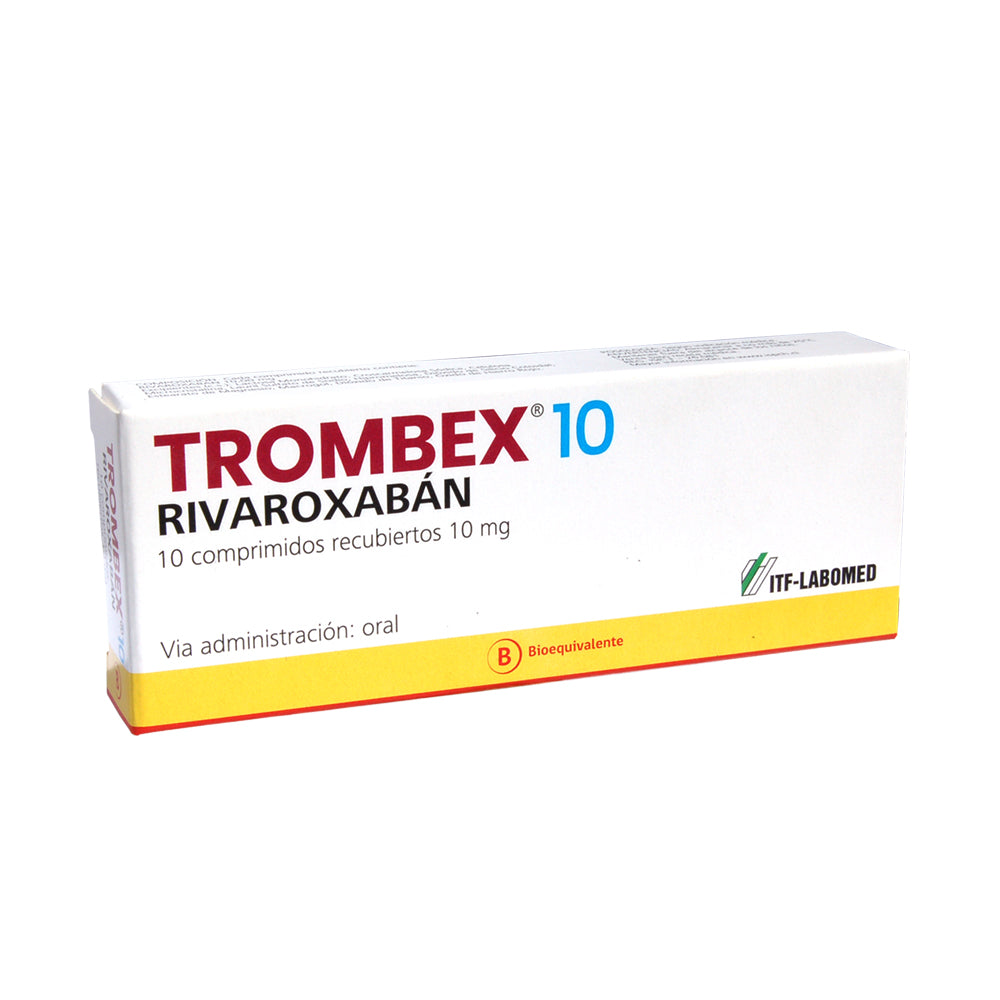 Trombex Comprimidos 10 mg x 10 (Rivaroxaban)