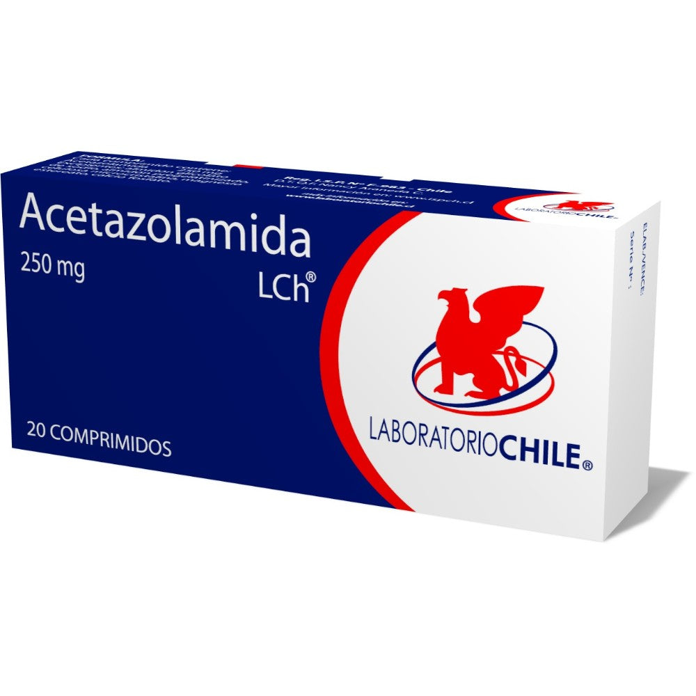 Acetazolamida Comprimidos 250 mg x 20 Chile