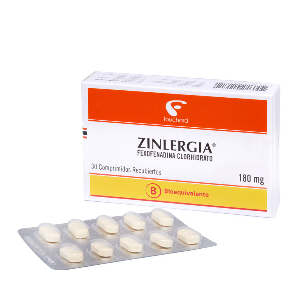 Zinlergia Comprimidos 180 mg x 30 (Fexofenadina)