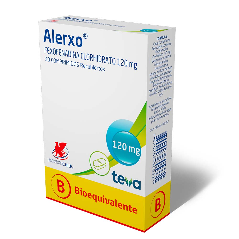 Alerxo Comprimidos 120 mg x 30 (Fexofenadina)