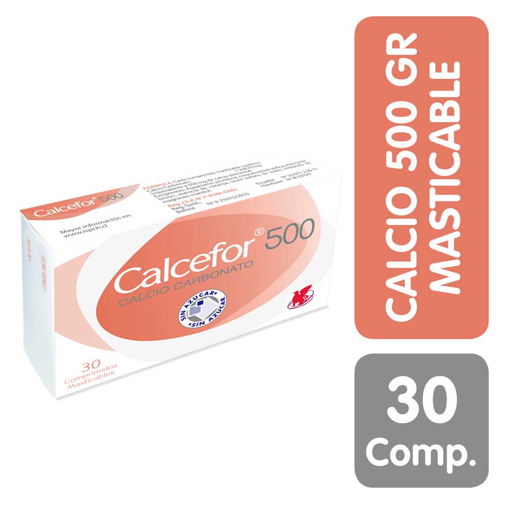 Calcefor Comprimidos 500 mg x 30 (Calcio)