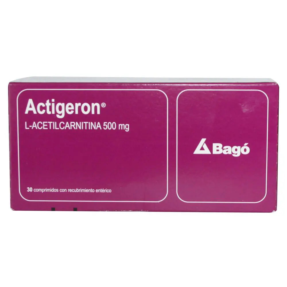 Actigeron Comprimidos 500 mg x 30 (Acetilcarnitina)