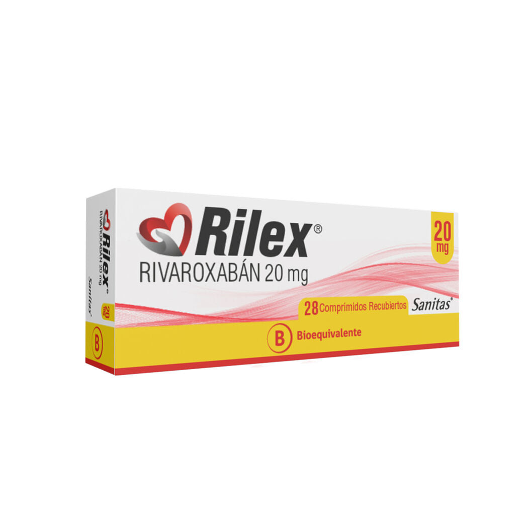 Rilex Comprimidos 20 mg x 28 (Rivaroxaban)