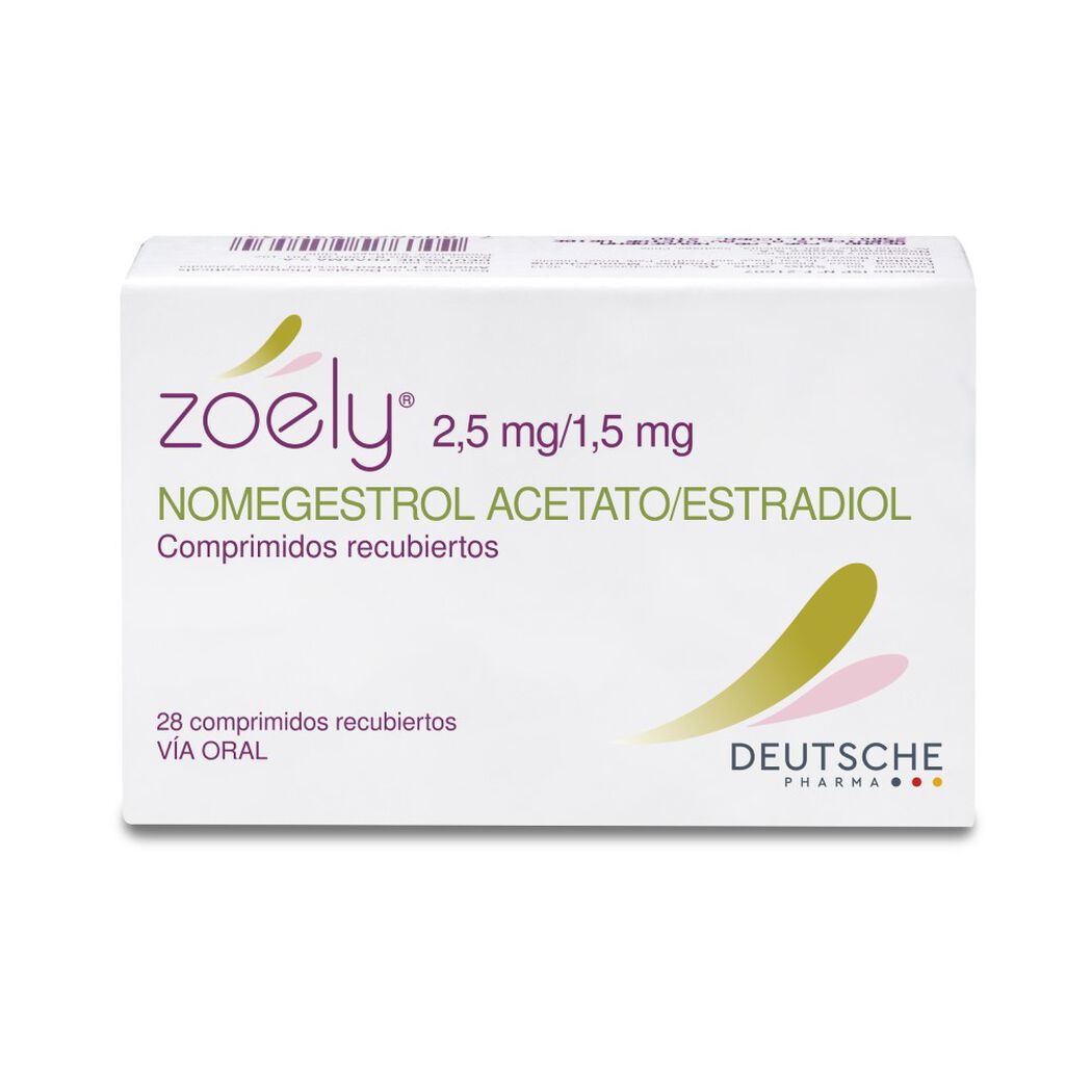 Zoely Comprimidos 2,5mg/1,5mg x 28 (Nomegestrol/Estradiol)