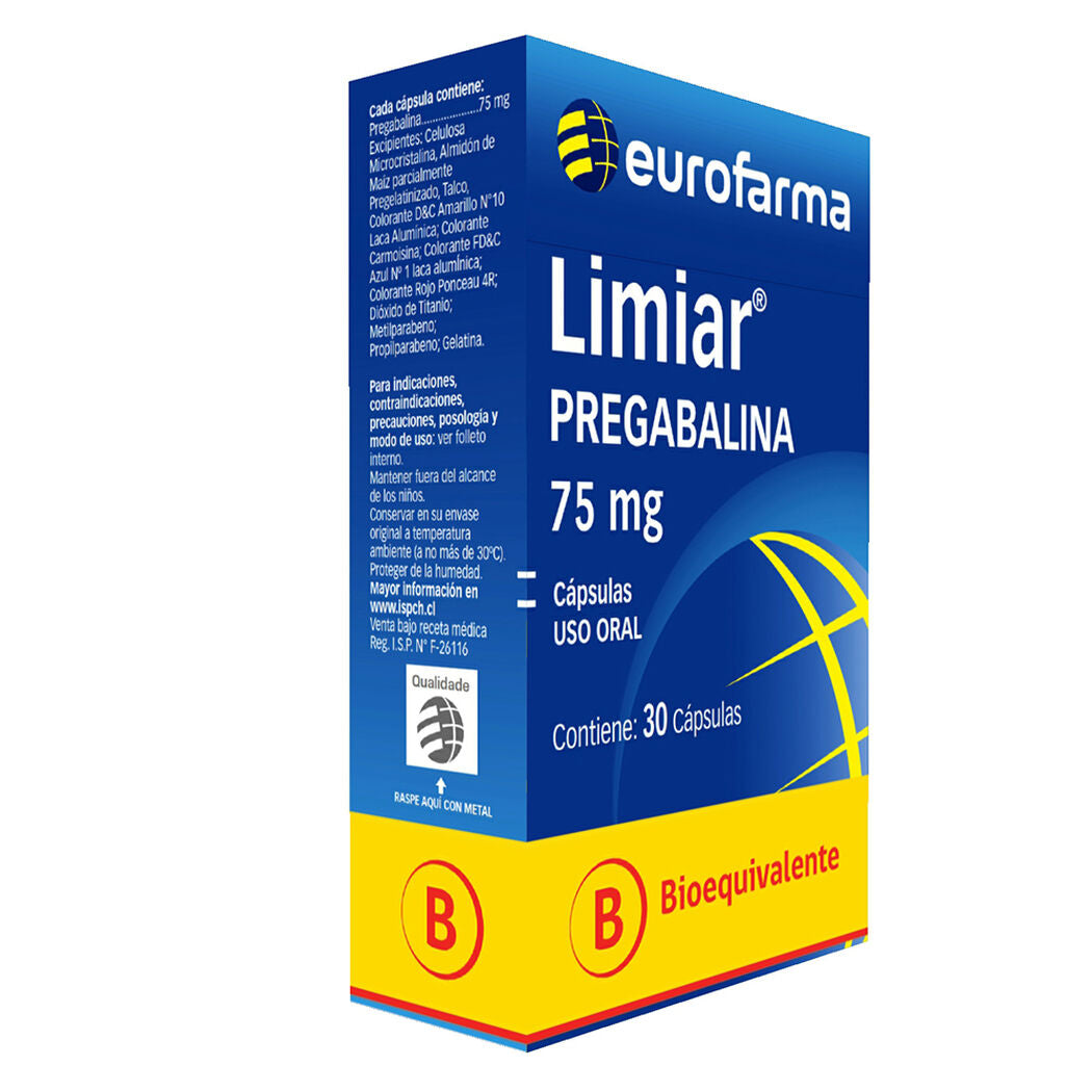Limiar Cápsulas 75 mg x 30 (Pregabalina)