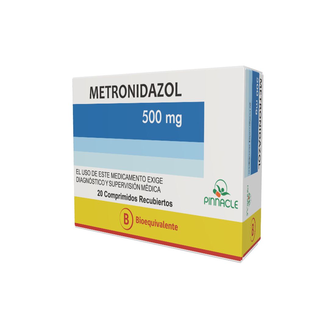 Metronidazol Comprimidos Rec 500 mg x 20 Pinnacle