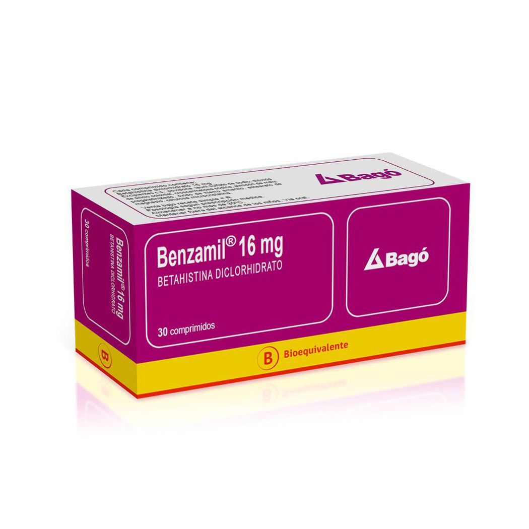 Benzamil Comprimidos 16 mg x 30 (Betahistina)