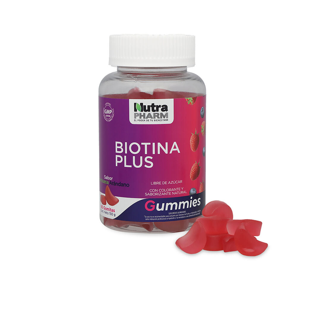 Biotina Plus Gummi x 60 Unidades Nutrapharm