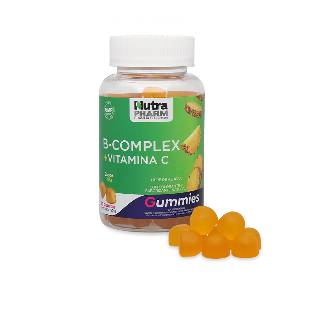 B-Complex + Vitamina C Gummies x 60 Nutrapharm (Complejo B / Vitamina C)