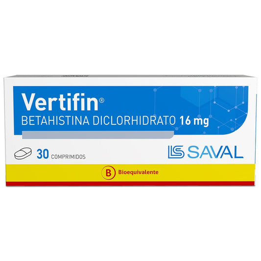 Vertifin Comprimidos 16 mg x 30 (Betahistina)