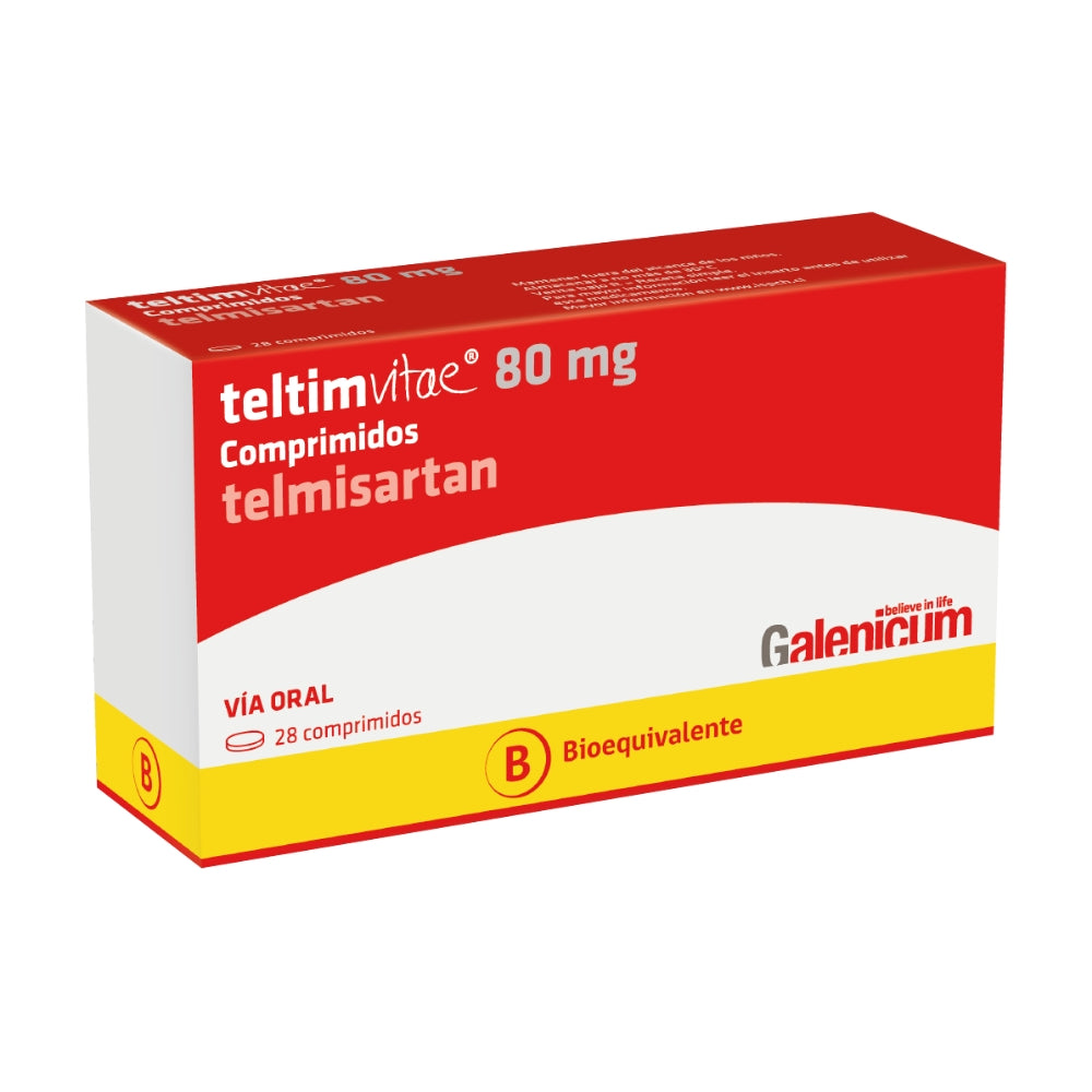 Teltimvitae Comprimidos 80 mg x 28 Unidades (Telmisartan)