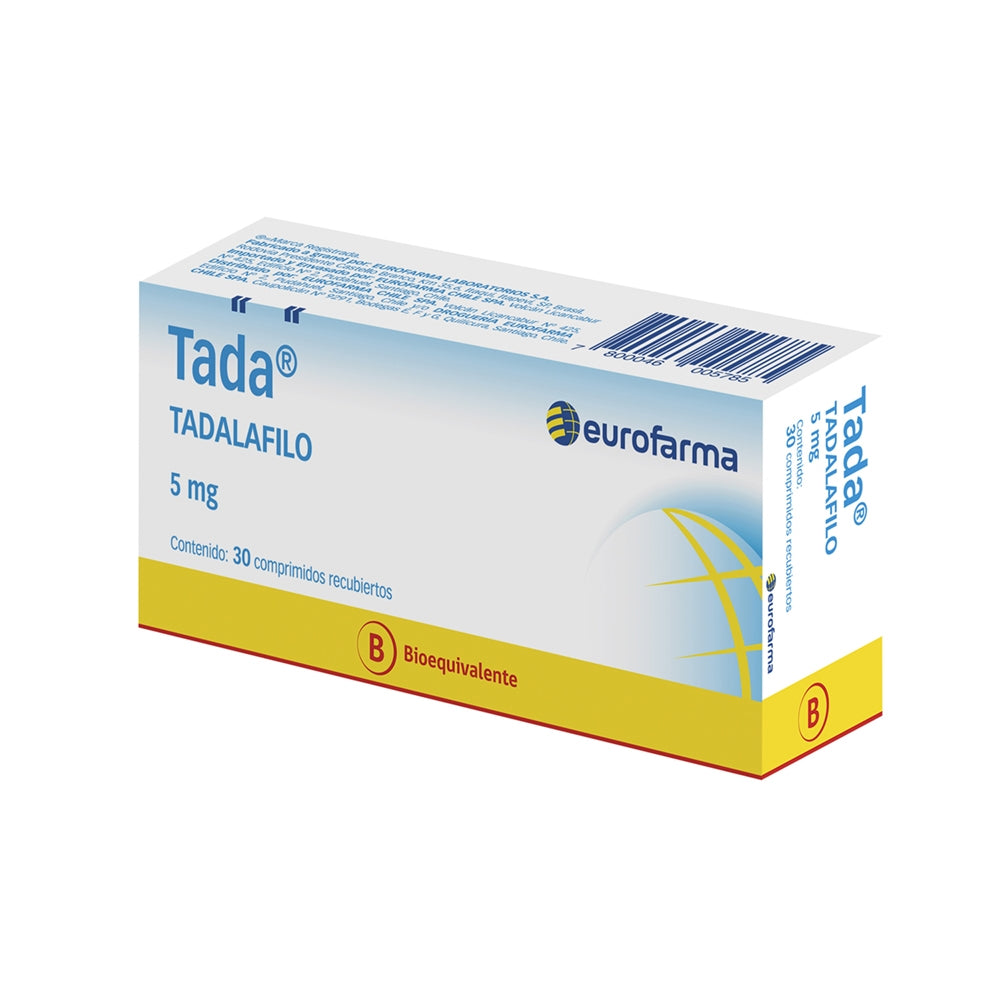 Tada 5 mg Comprimidos x 30 (Tadalafilo)