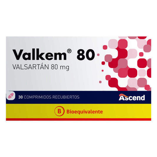 Valkem Comprimidos 80 mg x 30 (Valsartan)