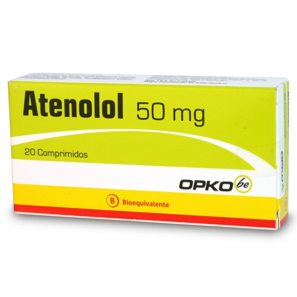 Atenolol Comprimidos 50 mg x 20 Chile