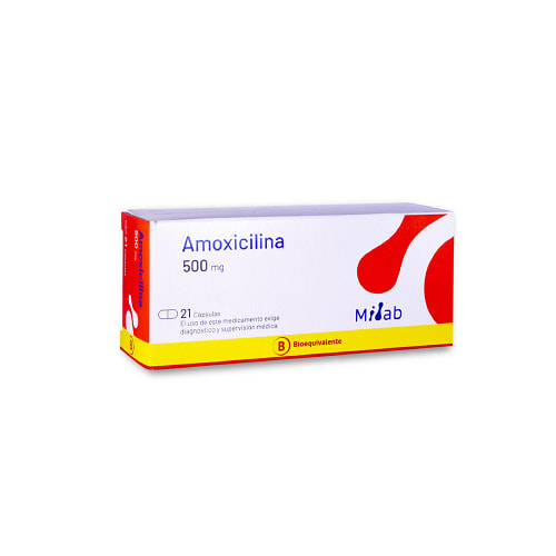 Amoxicilina Cápsulas 500 mg x 21 Mint