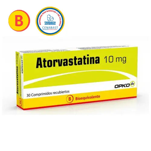 Atorvastatina Comprimidos 10 mg x 30 Opko