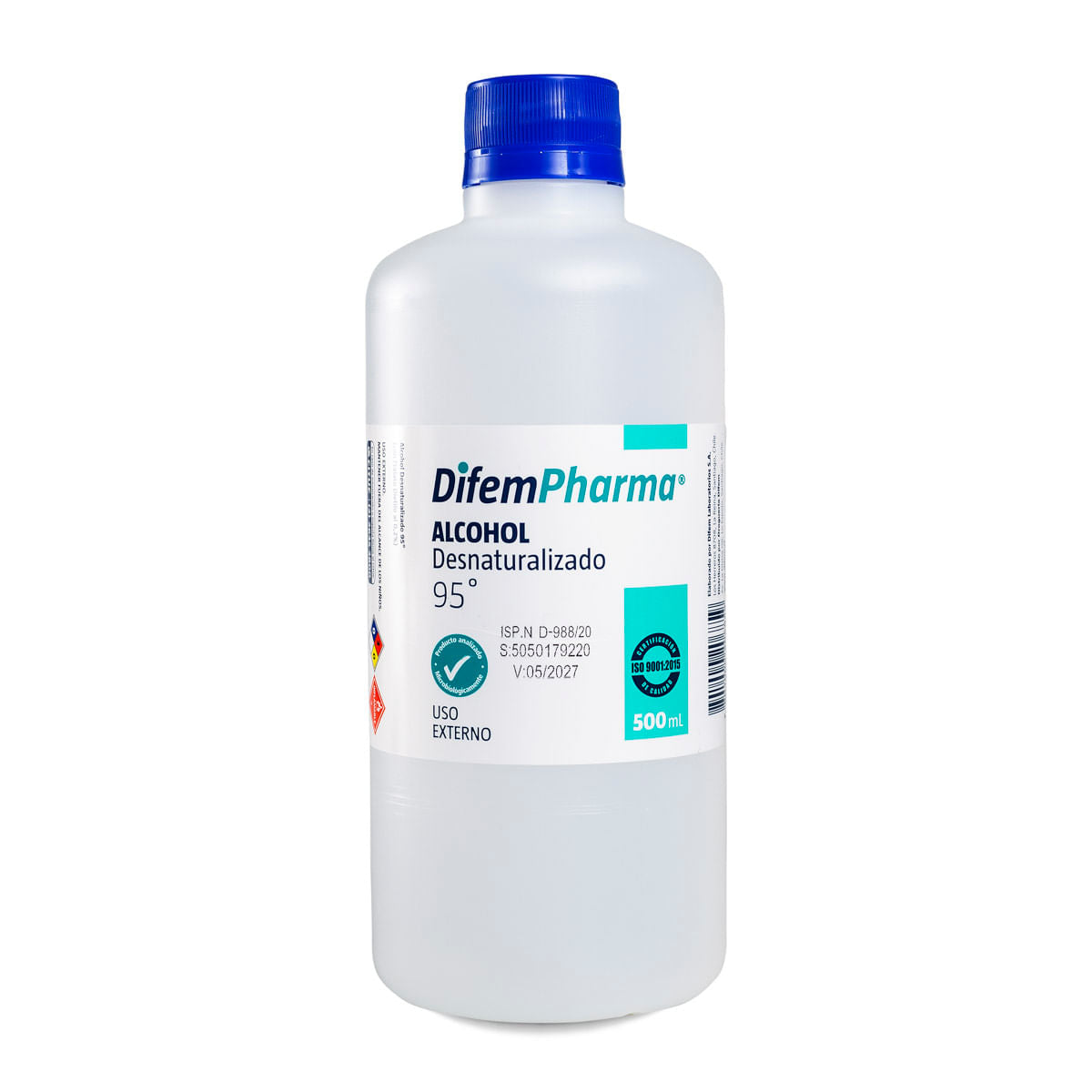 Alcohol 95% x 500 ml Difem
