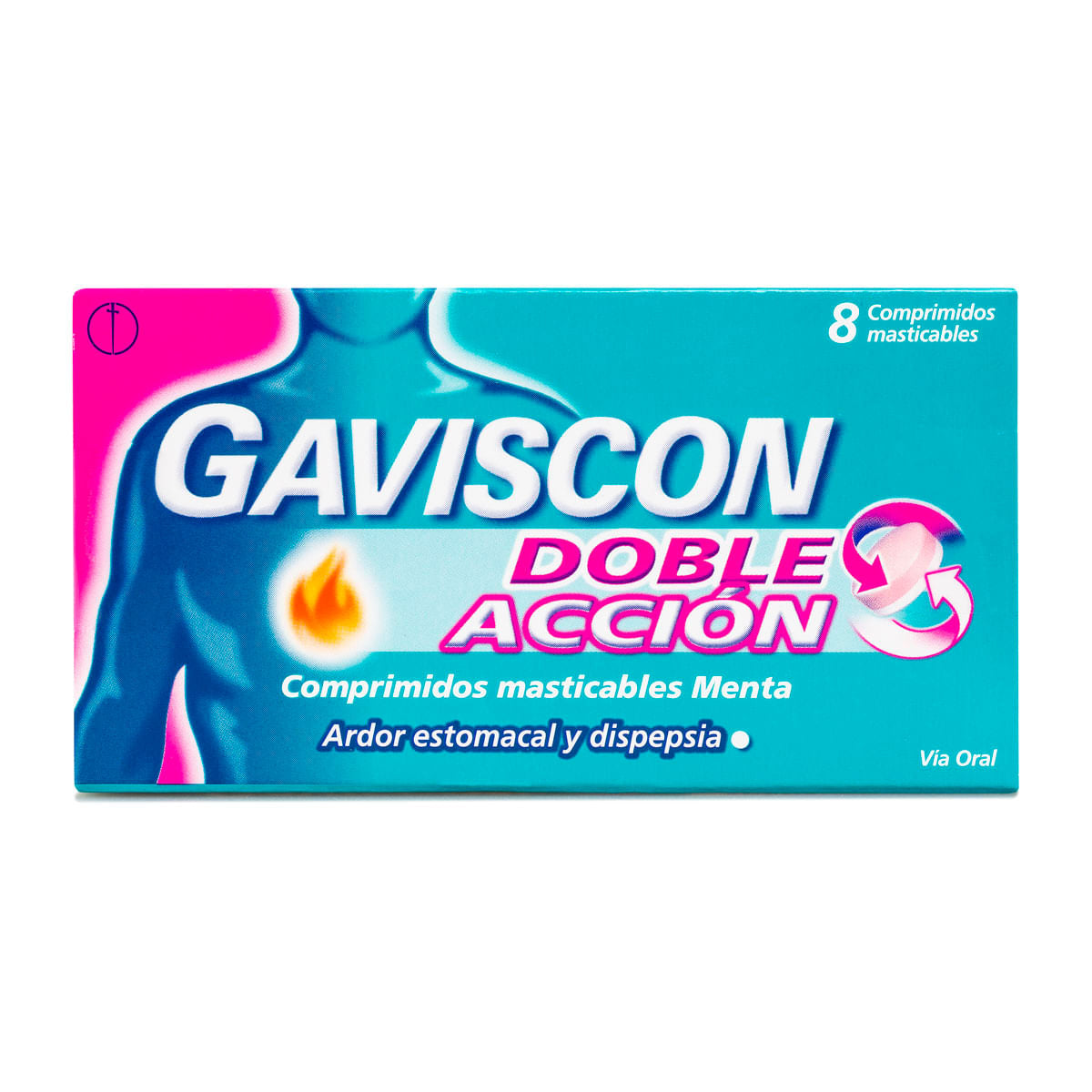 Gaviscon Da Comprimidos Mas x 8 (Calcio Carb/Alginato Sodio/Bicarbonato)