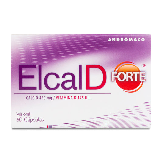 Elcal-D Fuerte Cápsulas 450 mg+Vit D x 30 (Calcio+Vitamina D3)