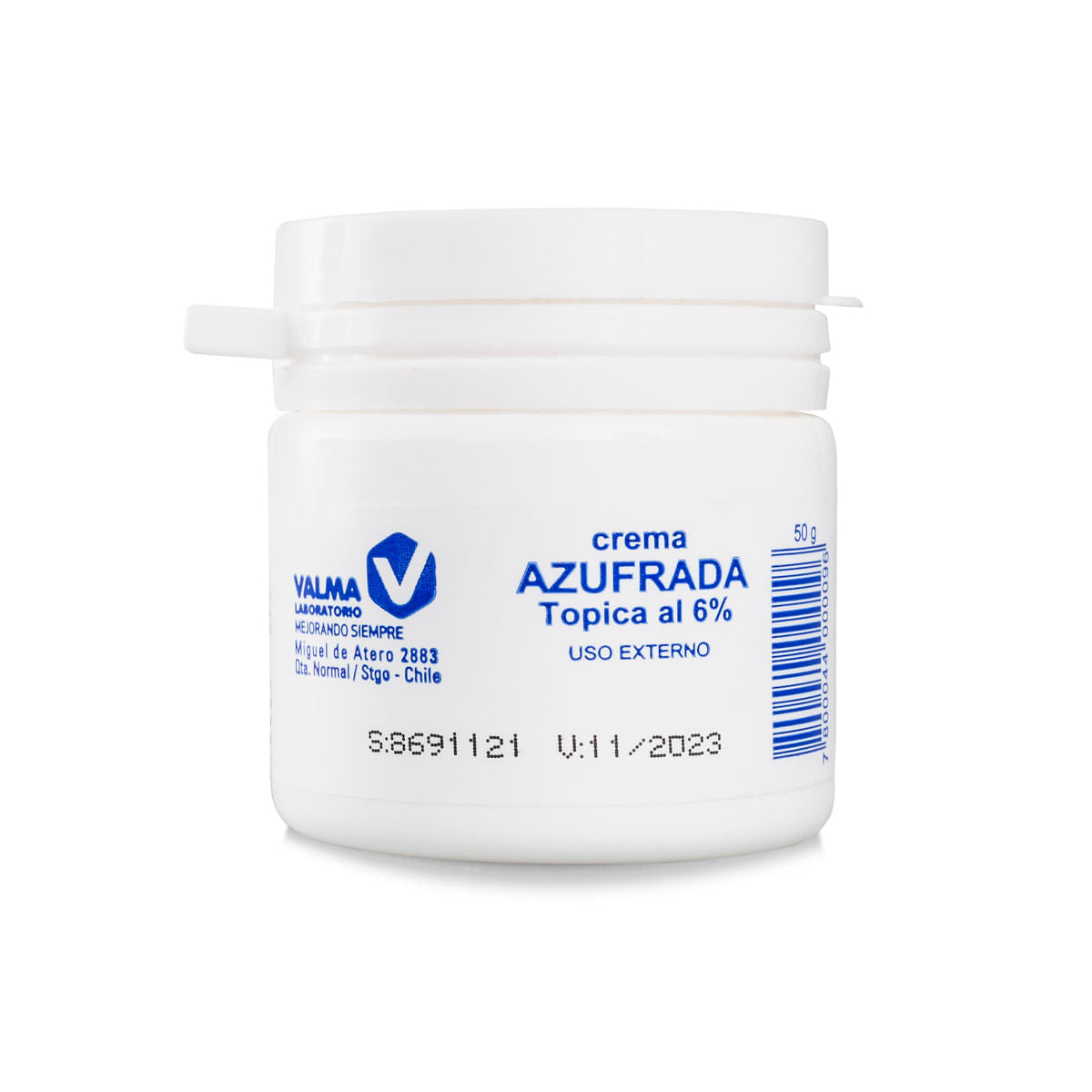 Crema Azufrada 6% x 50 Gr Valma (Azufre)