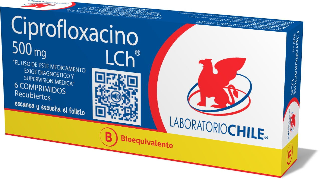 Ciprofloxacino Comprimidos 500 mg x 6 Chile