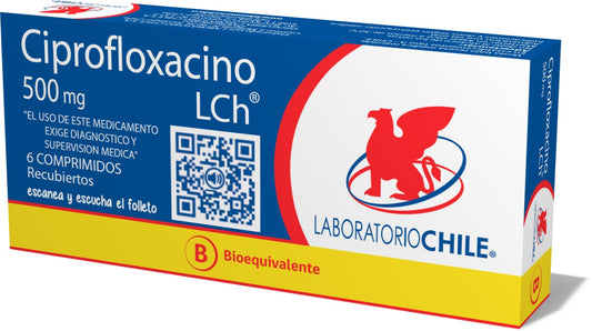 Ciprofloxacino Comprimidos 500 mg x 6 Chile
