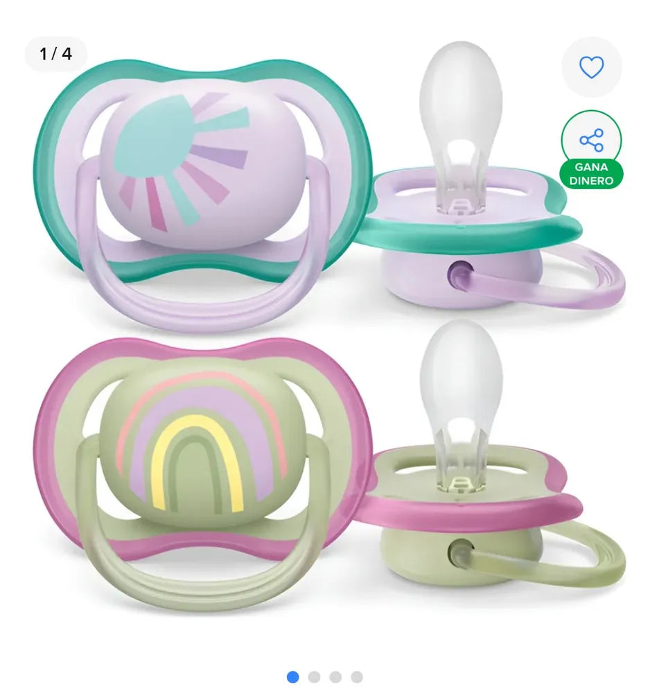 Avent Chupete Ultra Air 0-6 Niño x 2 Unidades