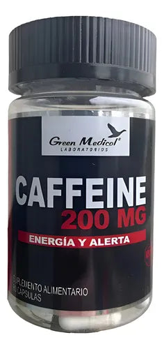 Cafeina 200 mg x 60 Cápsulas Green Medical (Caffeine)