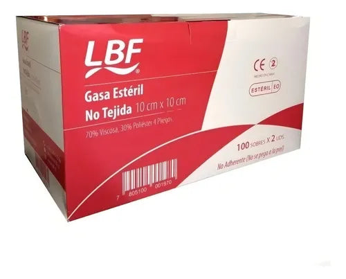 Gasa No Tejida 10 x 10 Cm Unidades x 100 Unidades Lbf (Gasas)