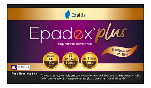 Epadex Plus Cápsulas x 60 (Omega 3 / Vit B12 / Acido Folico)