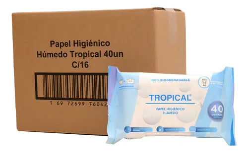 Papel Higienico Humedo Tropical x 40 Unidades (Papeles)