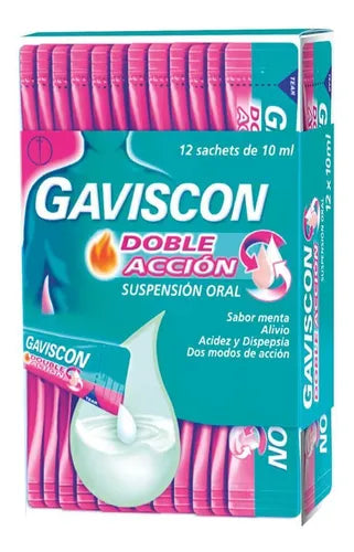 Gaviscon Da Sobres 10 ml x 12 (Calcio Carb/Alginato Sodio/Bicarbonato)
